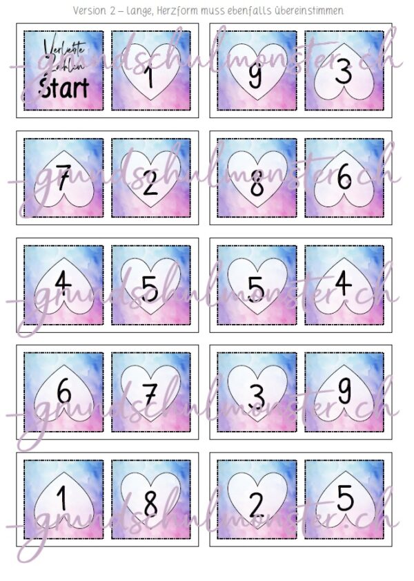 Domino - Verliebte Zahlen