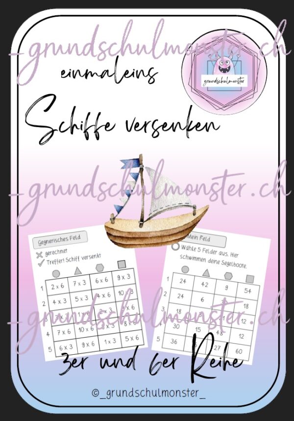 Kleines Einmaleins - Schiffe versenken