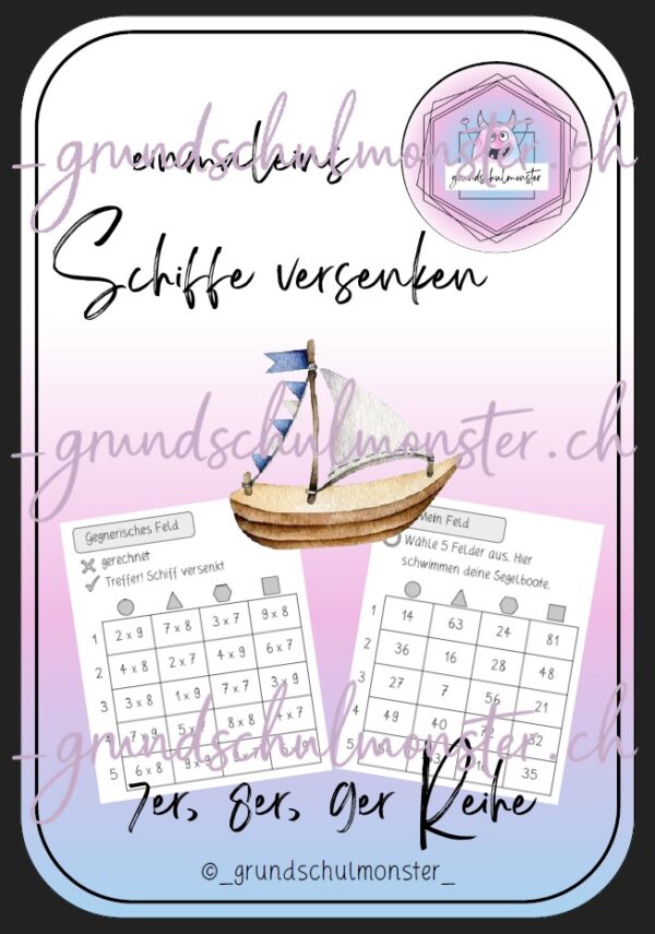 Kleines Einmaleins - Schiffe versenken