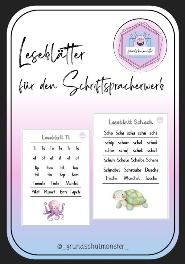 Leseblätter für den Schriftspracherwerb
