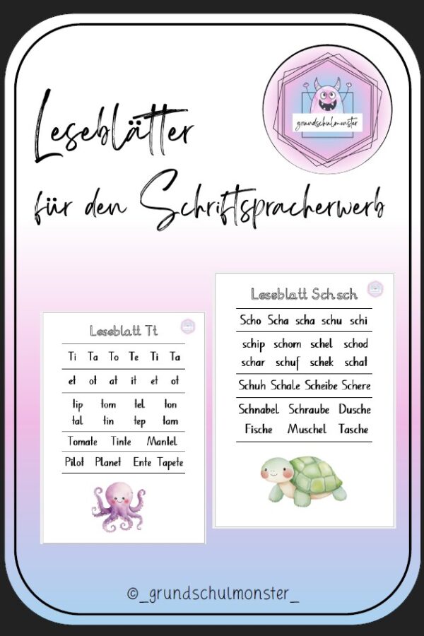 Leseblätter für den Schriftspracherwerb