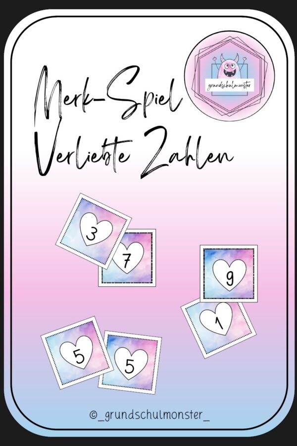 Merk-Spiel - Verliebte Zahlen