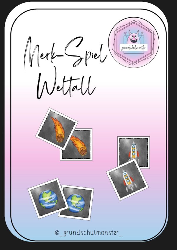 Merkspiel_Weltall Merk-Spiel - Weltall