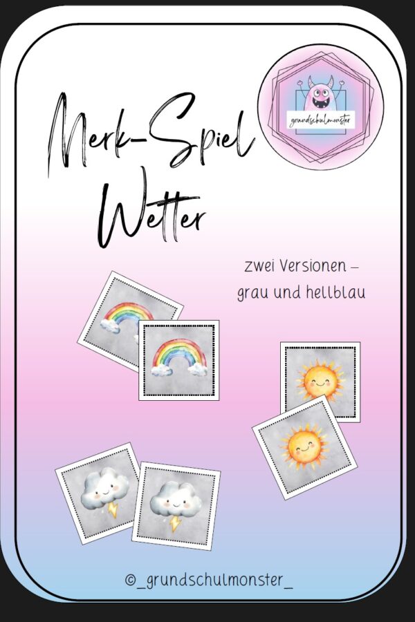 Merk-Spiel - Wetter