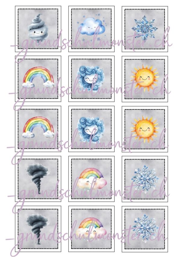 Merkspiel_Wetter_1 Merk-Spiel - Wetter