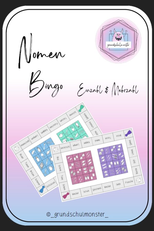 Nomen_Bingo Nomen - Bingo - Einzahl & Mehrzahl