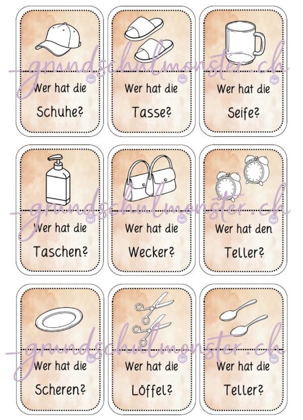 Nomen - Spiel "Ich habe, wer hat..."