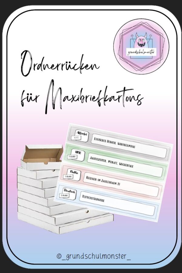 Ordnerrücken_Maxibriefkarton Ordnerrücken für Maxibriefkartons