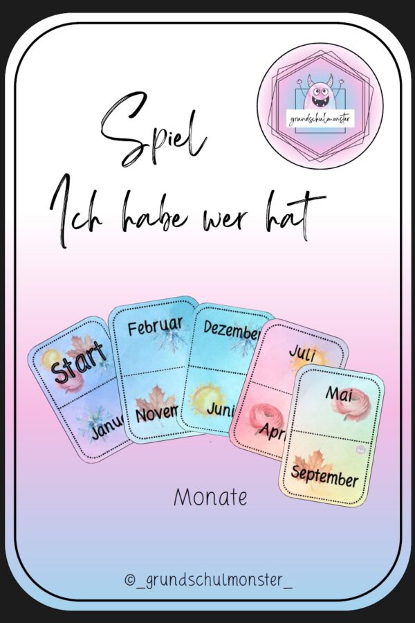 Spiel - Ich habe, wer hat - Monate