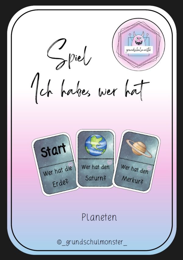 Spiel_Ichhabewerhat_Planeten Spiel - Ich habe, wer hat - Planeten