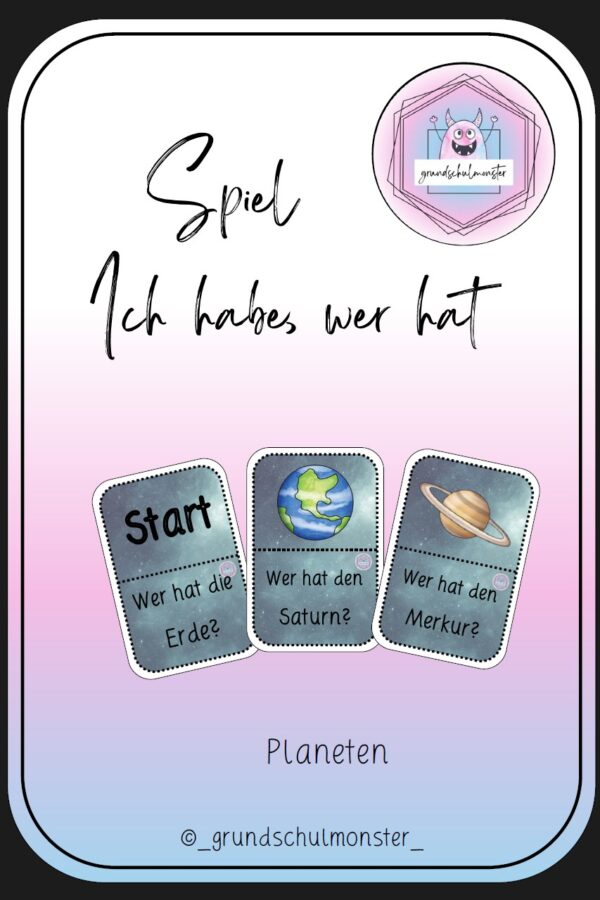 Spiel - Ich habe, wer hat - Planeten