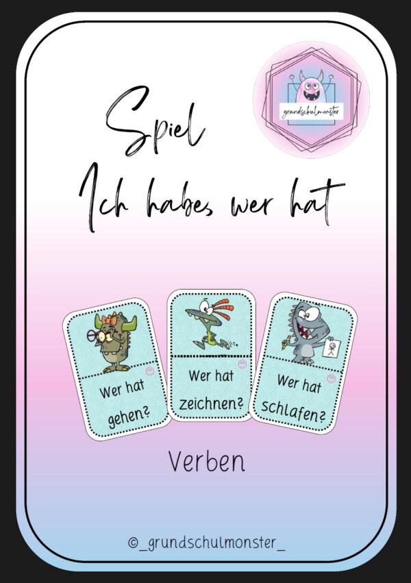 Verben - Spiel - Ich habe, wer hat...