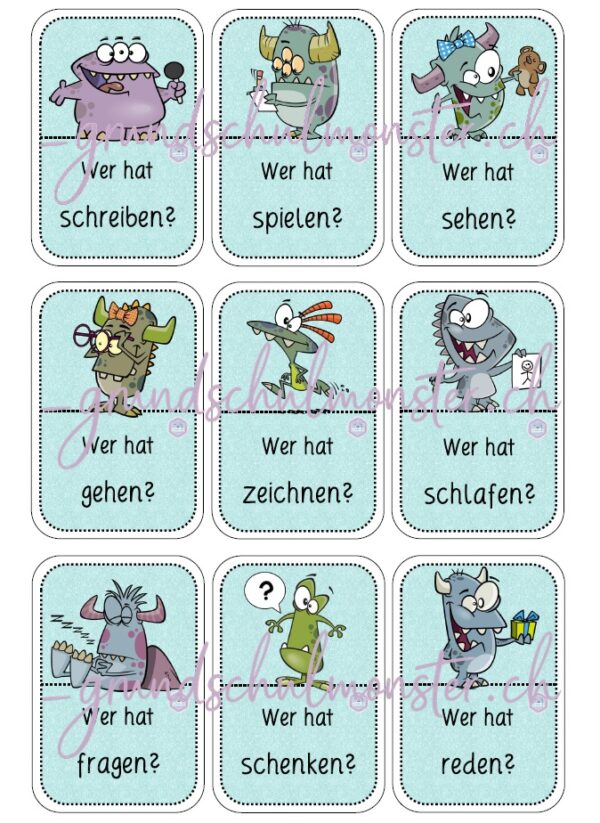 Verben - Spiel - Ich habe, wer hat...