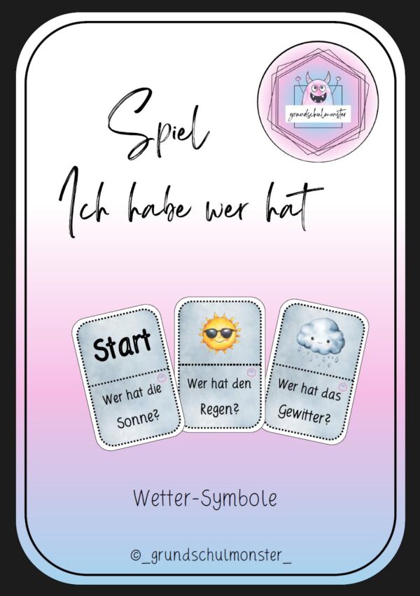 Spiel_Ichhabewerhat_Wetter Spiel - Ich habe, wer hat - Wetter