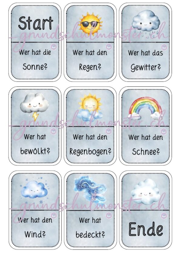 Spiel_Ichhabewerhat_Wetter_1 Spiel - Ich habe, wer hat - Wetter
