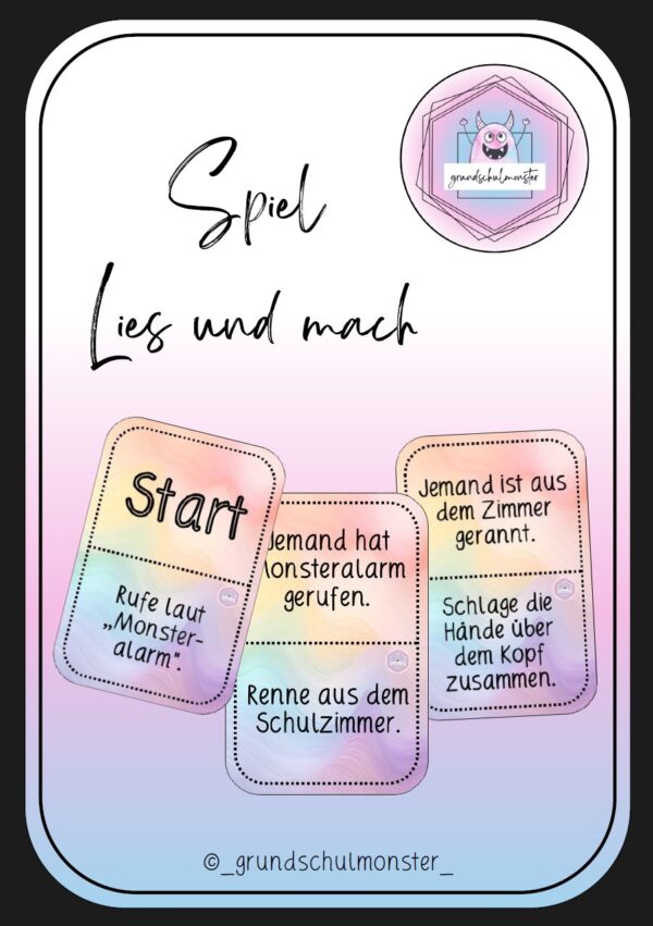 Bewegungsspiel "Lies und mach" 3