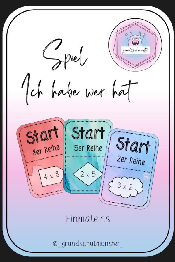 Spiel "Ich habe, wer hat" - 1x1
