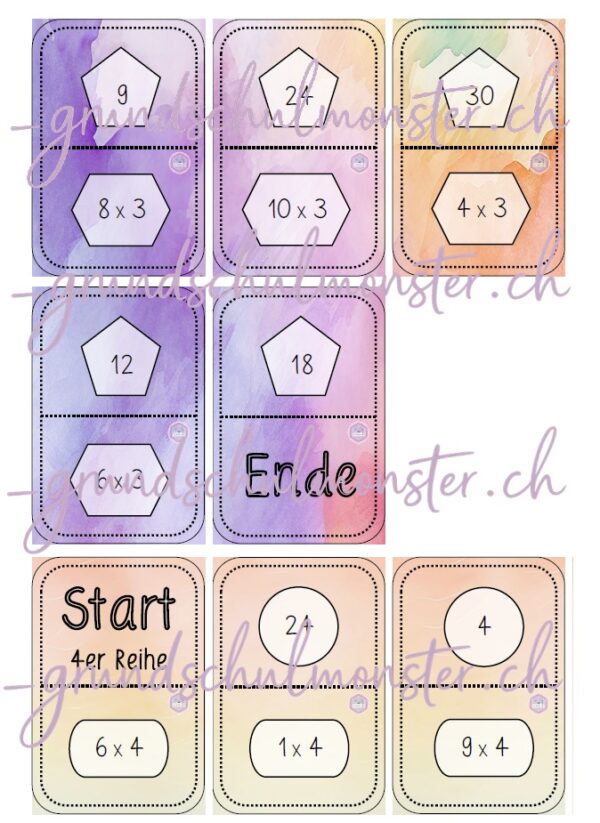 Spiel "Ich habe, wer hat" - 1x1