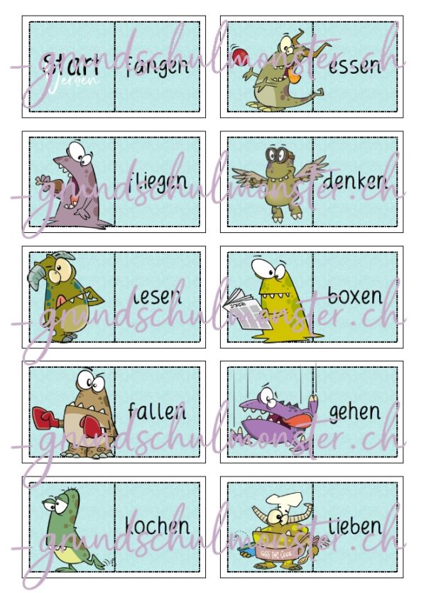 Verben_Domino_1 Verben - Domino