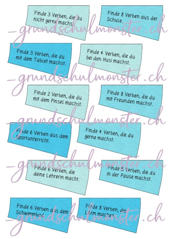Verben - Drehrad