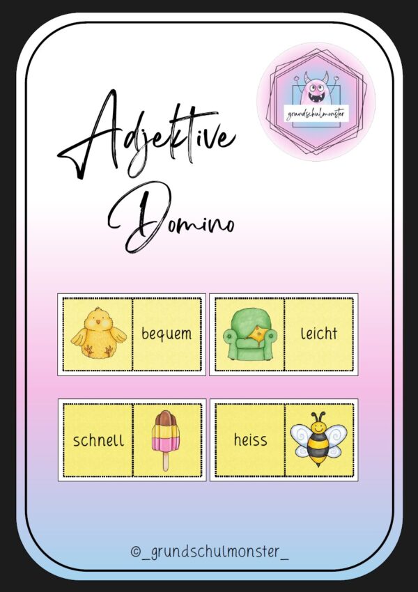 Adjektive_Domino Adjektive - Domino