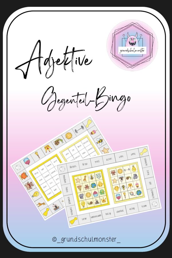 Adjektive - Gegenteil-Bingo