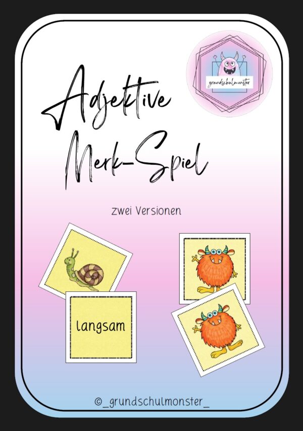 Adjektive - Merkspiel