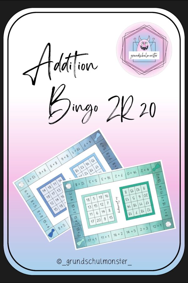 Addition Zahlenraum 20 - Bingo