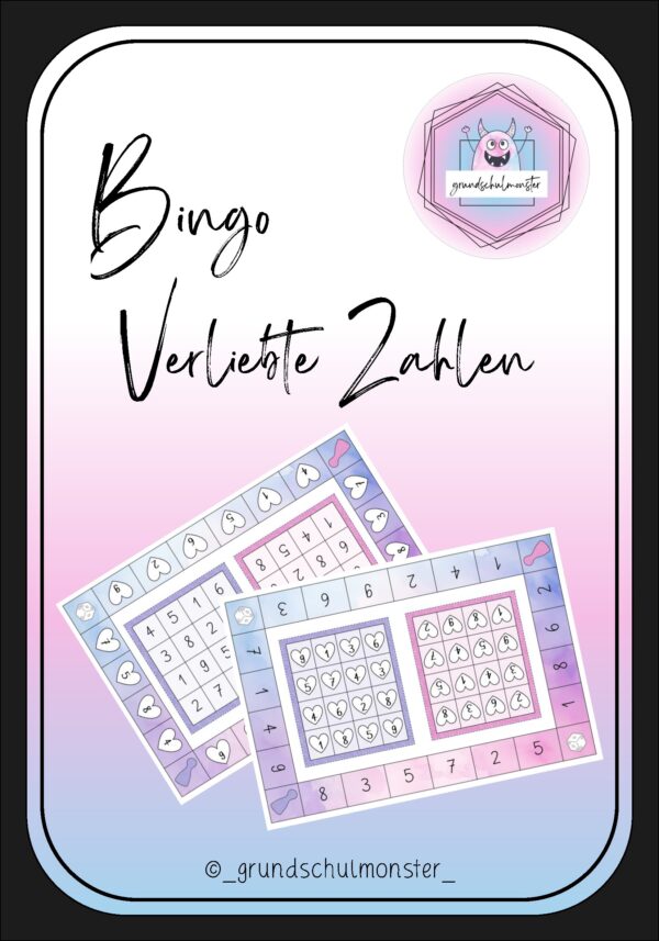 Verliebte Zahlen - Bingo