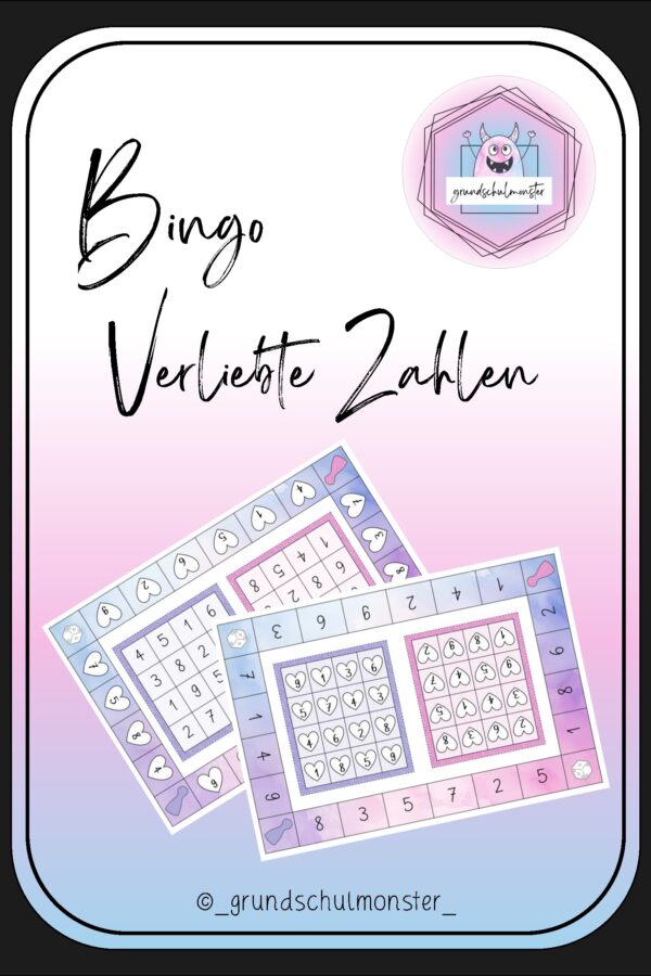Verliebte Zahlen - Bingo