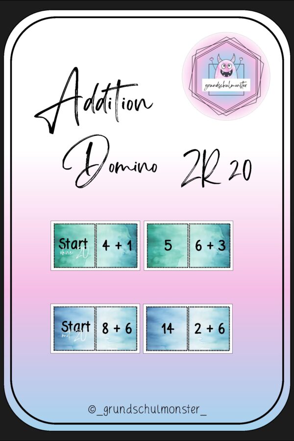 Addition Zahlenraum 20 - Domino