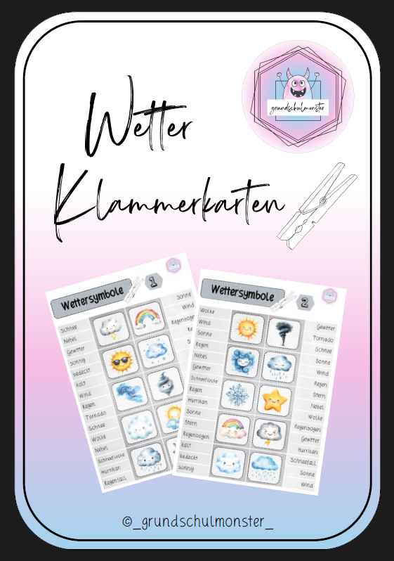 Wetter - Klammerkarten
