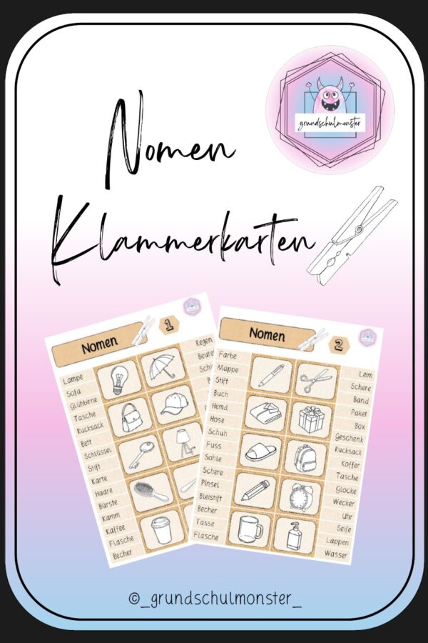 Nomen - Klammerkarten