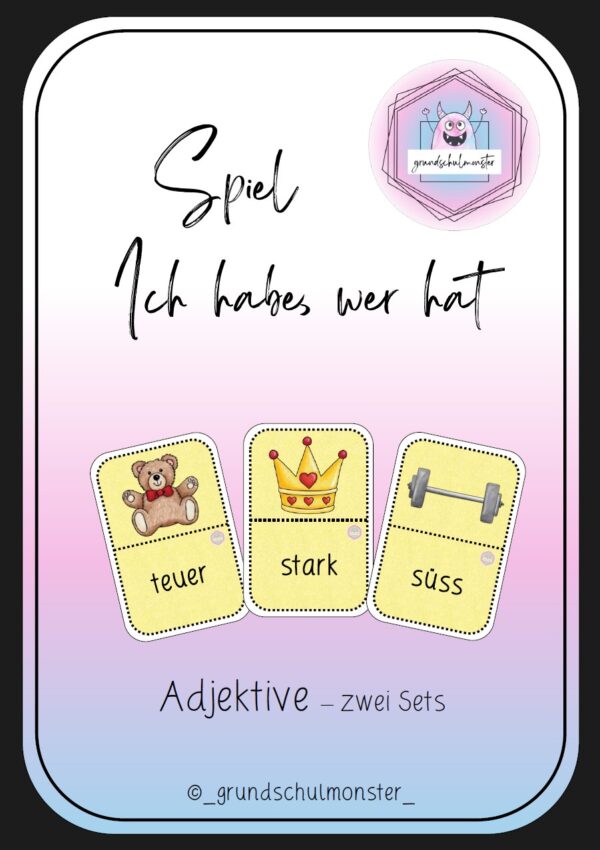 Spiel_Ichhabewerhat_Adjektive Adjektive - Spiel "Ich habe, wer hat"