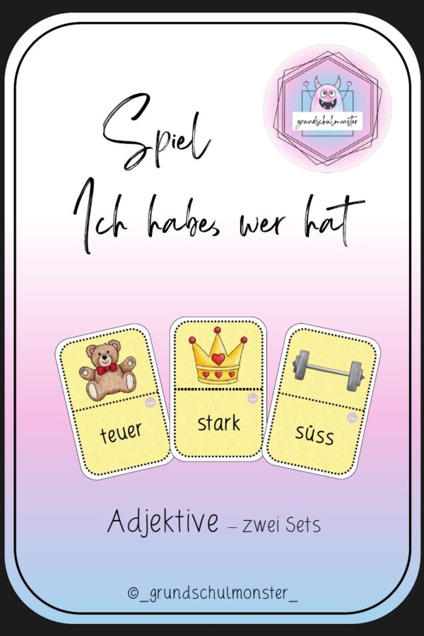 Adjektive - Spiel "Ich habe, wer hat"