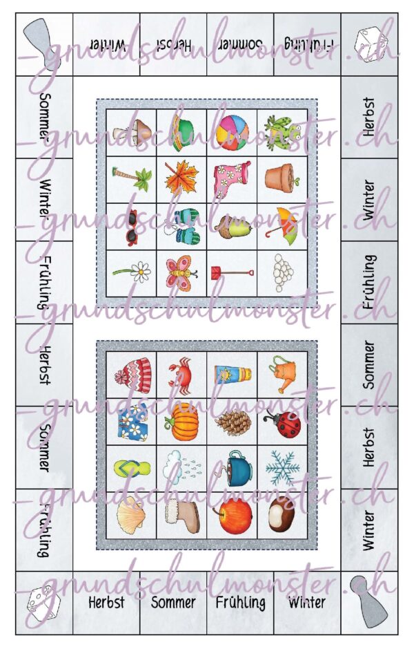 Jahreszeiten - Bingo