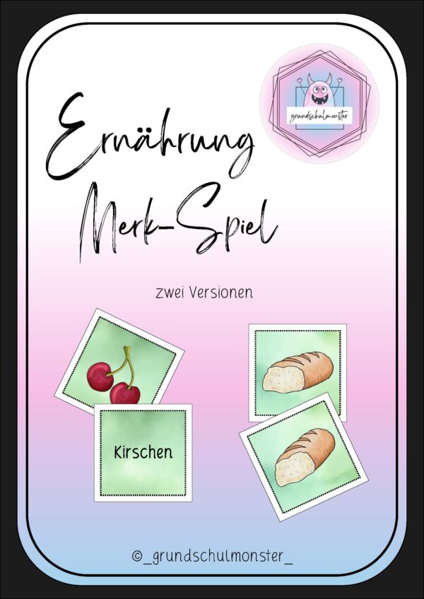 Ernährung - Merk-Spiel