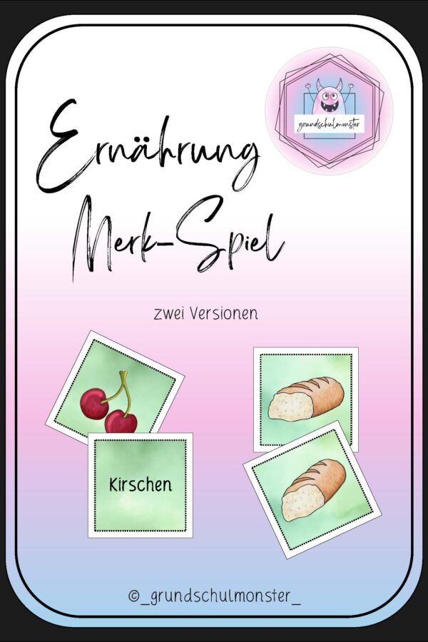 Ernährung - Merk-Spiel