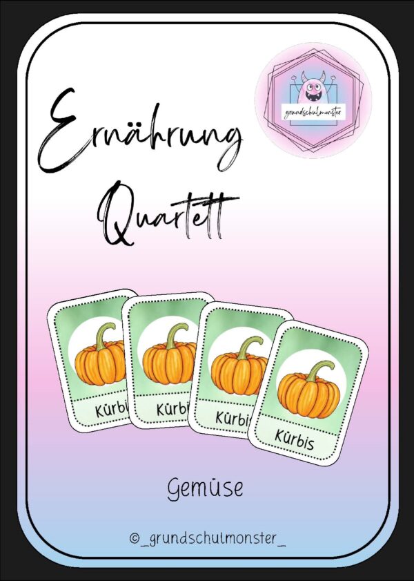 Ernährung - Gemüse Quartett