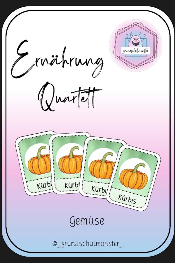 Ernährung - Gemüse Quartett