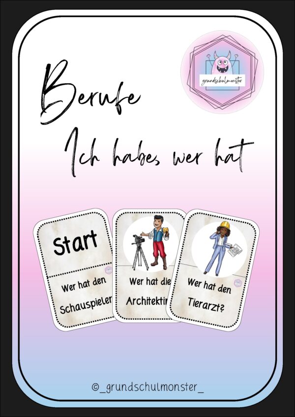 Berufe - Spiel "Ich habe, wer hat"