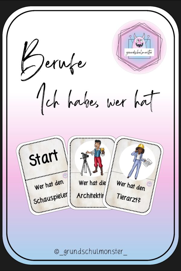 Berufe - Spiel "Ich habe, wer hat"