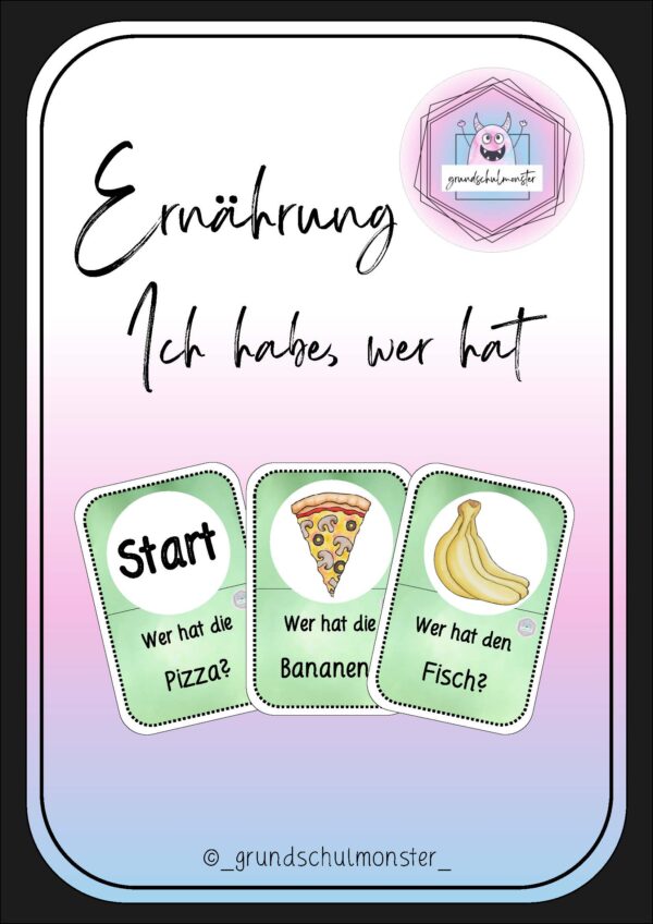 Ernährung - Spiel "Ich habe, wer hat"