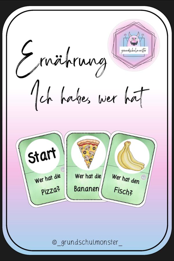 Ernährung - Spiel "Ich habe, wer hat"