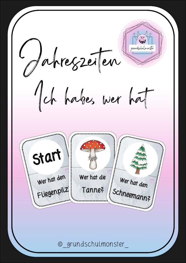 Jahreszeiten - Spiel "Ich habe, wer hat"