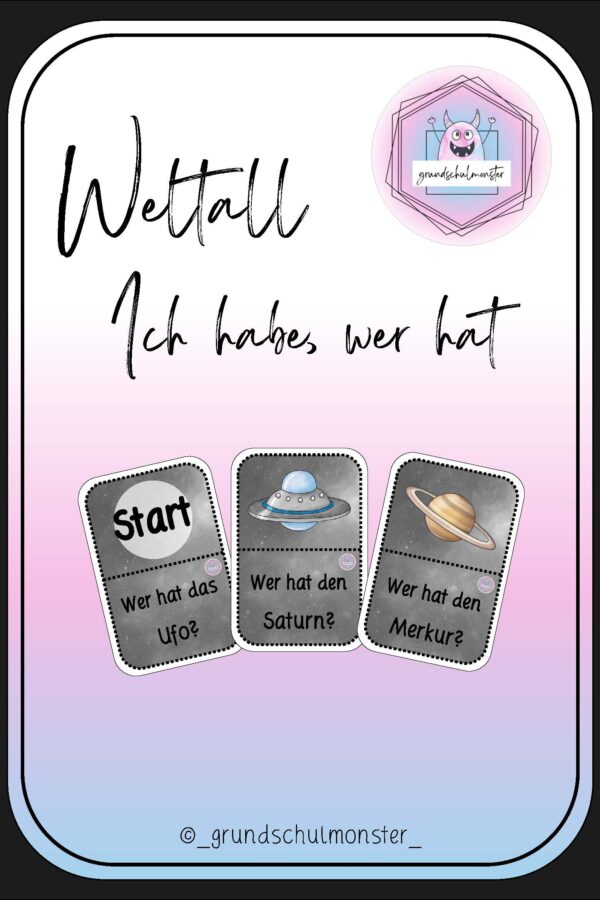 Weltall - Spiel "Ich habe, wer hat"