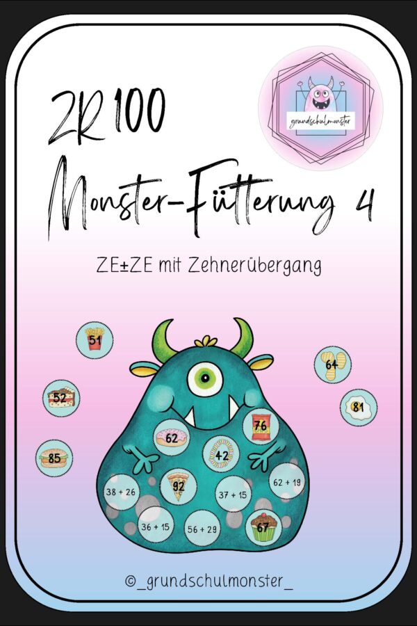 Monsterfütterung_ZR100_4_Seite_1 Monsterfütterung ZE±ZE m. ZÜ - Zahlenraum 100