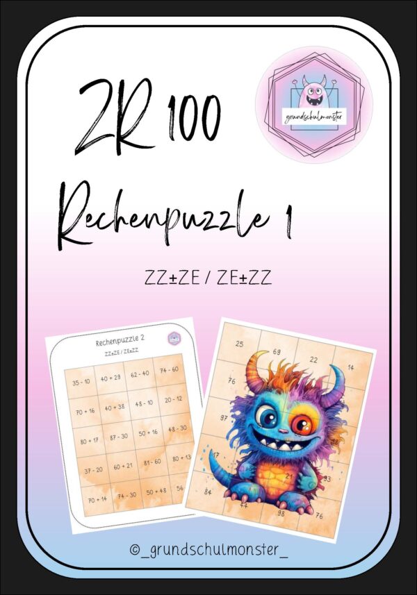 Rechenpuzzle 1 - Zahlenraum 100