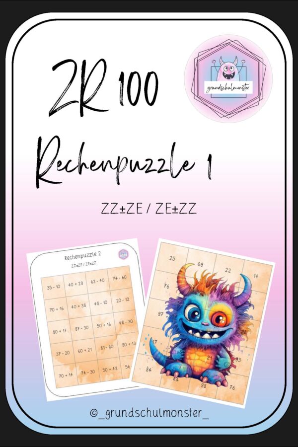 Rechenpuzzle 1 - Zahlenraum 100