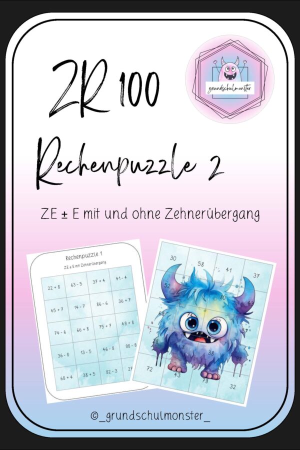 Rechenpuzzle 2 - Zahlenraum 100